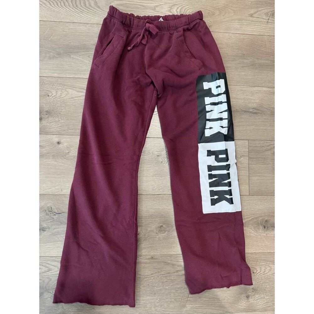 Victorias Secret PINK Y2K Burgundy/Wine Colored Swearpants Size XS